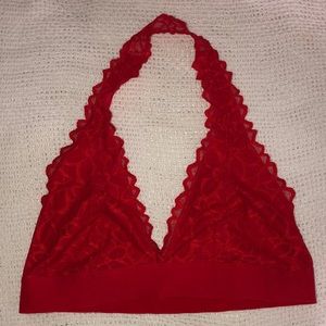 PINK Lace Bralette in Red